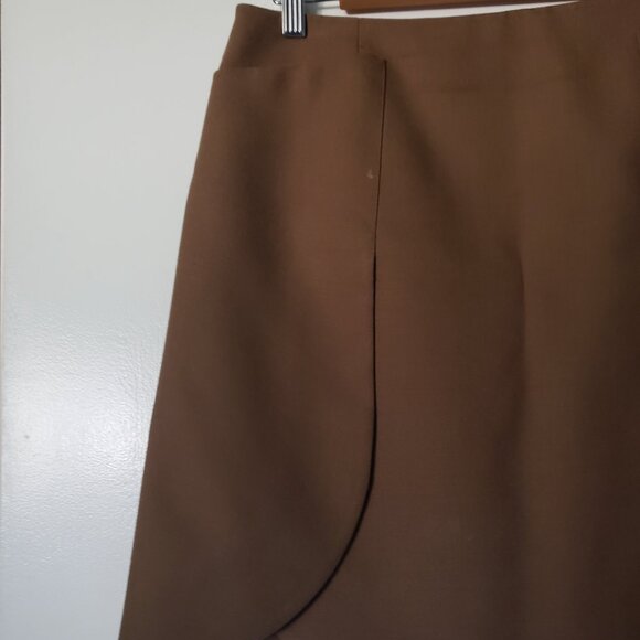 Tory Burch equestrian tan wool mini skirt - Picture 3 of 8